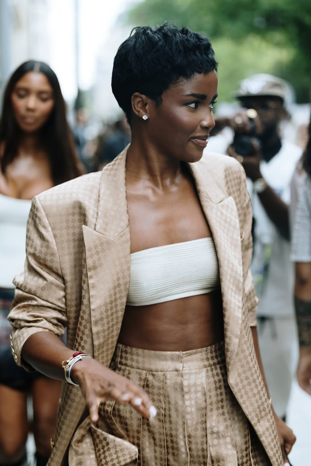 Short Pixie With Textured Bangs, A Woman With Black Short Pixie With Textured Bangs, A Woman With Black — Simple Hairstyles for Thinning Hair