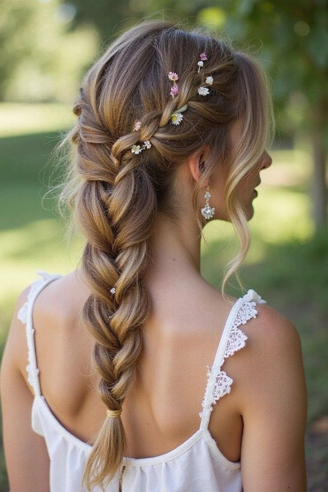Side Braid With Face-Framing Pieces — Simple Hairstyles for Wedding