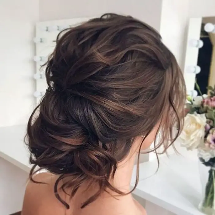 Romantic Textured Updo With Wispy Bangs — Simple Hairstyles for Wedding