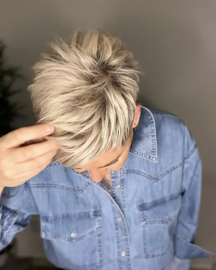 Spiky Blonde Textured Cut — Simple Hairstyles for Women over 60