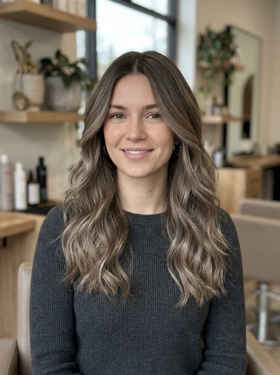 Collarbone Lob With Blonde Highlights Collarbone Lob With Blonde Highlights — Simple Highlights