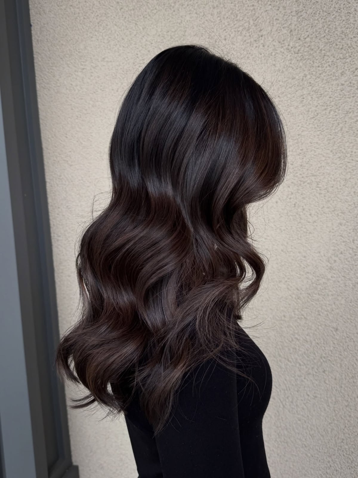 Mid-Back With Subtle Auburn Highlights Mid-Back With Subtle Auburn Highlights — Simple Highlights on Dark Hair