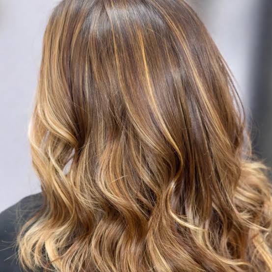 Diffused Honey Blonde Balayage on Dark Brown, Mid-Back — Simple Honey Balayage