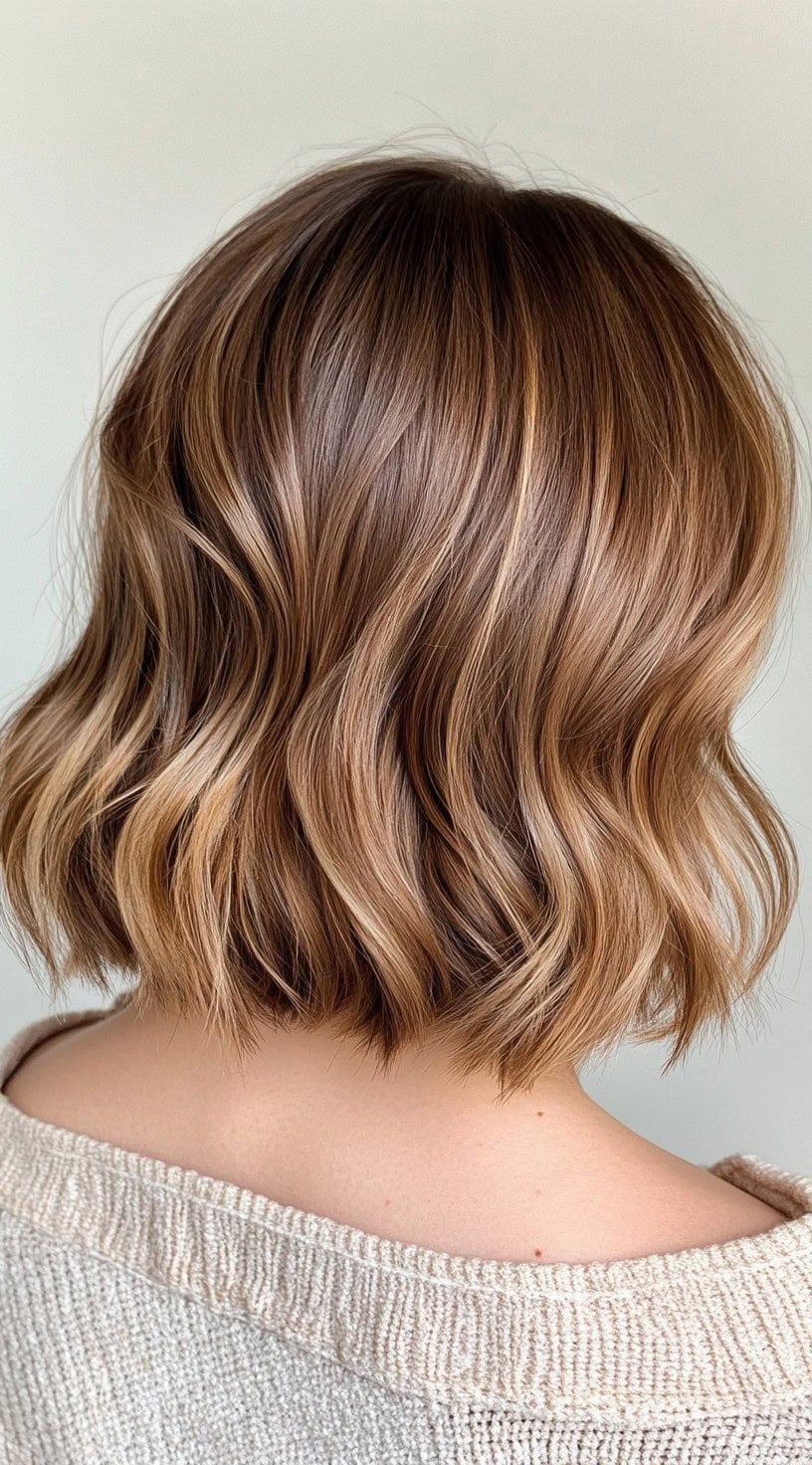 Chin Length Bob With Honey Balayage — Simple Honey Balayage