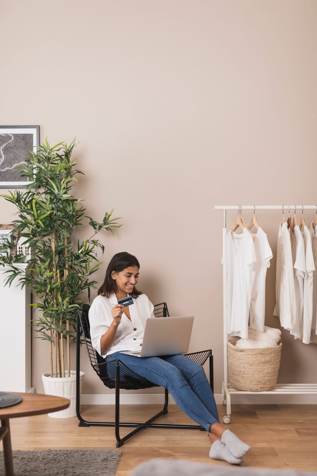 Blue Jeans and White Shirt for Work-From-Home Comfort — Simple House Outfit Ideas
