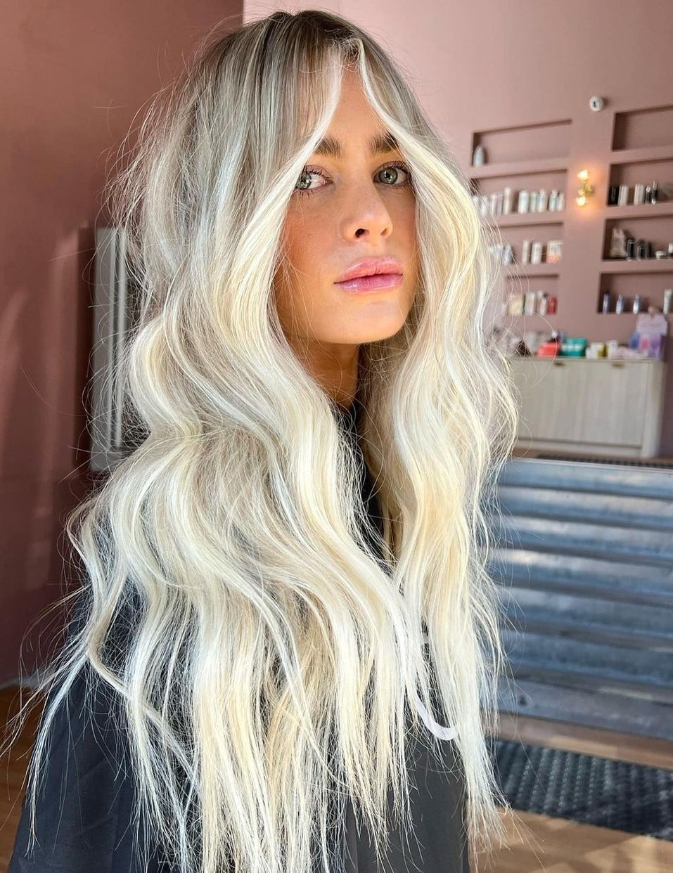 Long Layered Ash Blonde With Platinum Highlights Long Layered Ash Blonde With Platinum Highlights — Simple Icy Blonde