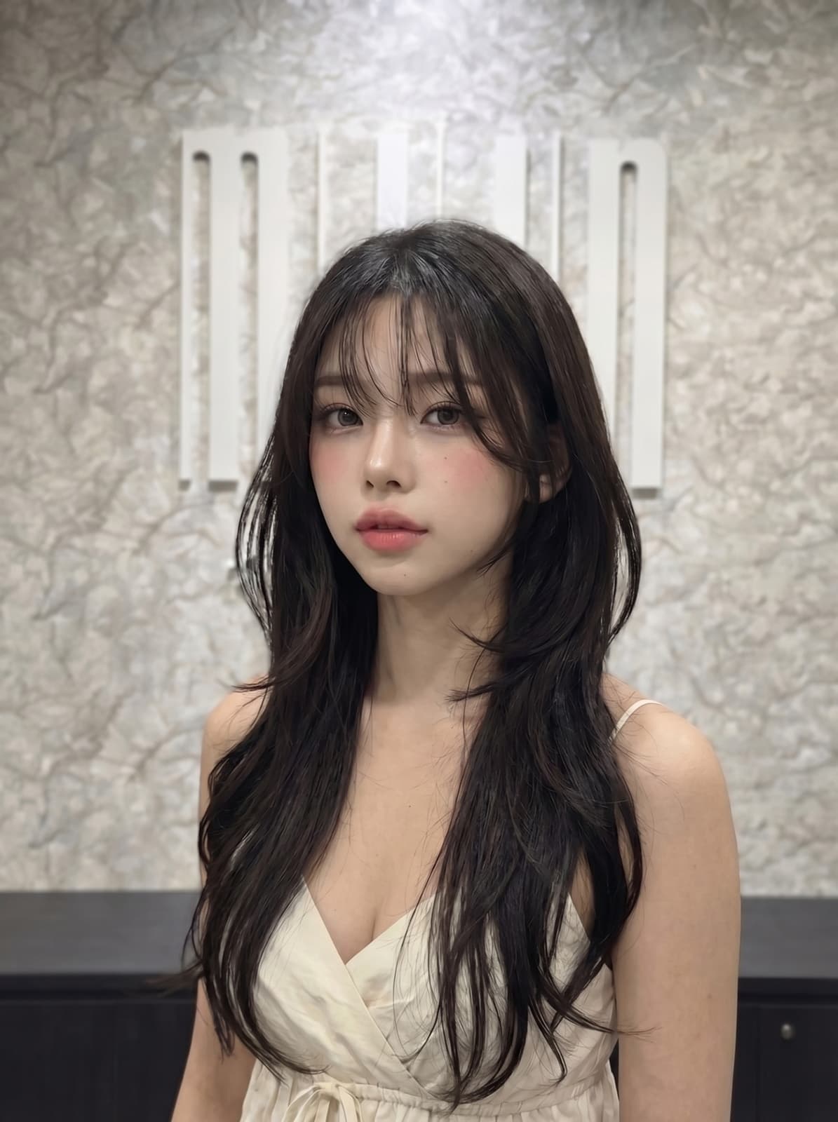Collarbone Lob With Curtain Bangs — Simple Japanese Hair