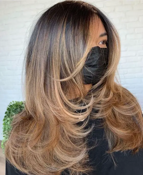 Mid-Back Layers With Face-Framing Bangs — Simple Japanese Hair