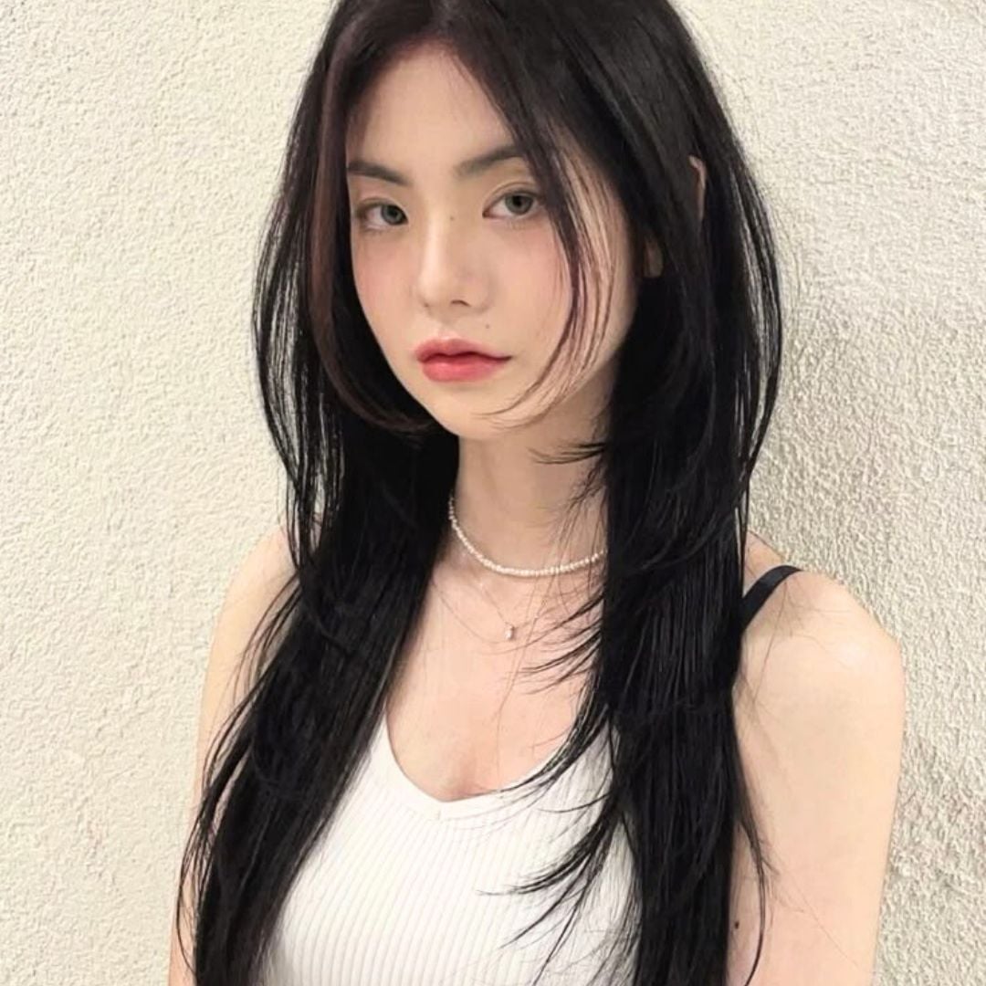 Layered Shag With Wispy Curtain Bangs — Simple Japanese Hairstyles