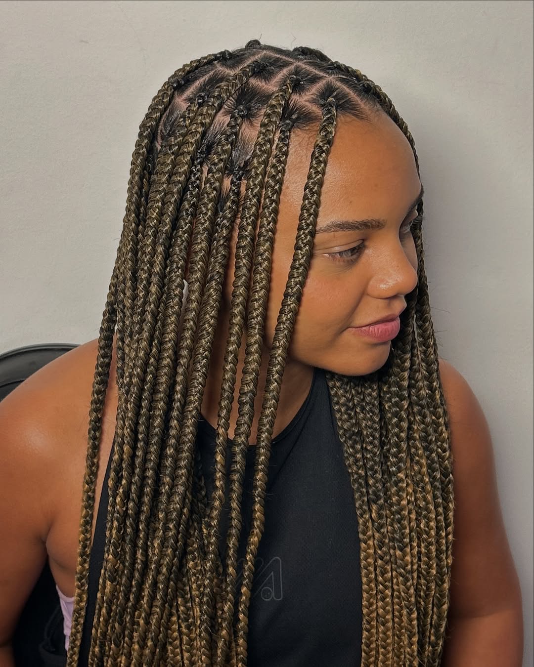 Thick Wavy Braids Ombre Effect — Simple Jumbo Braids