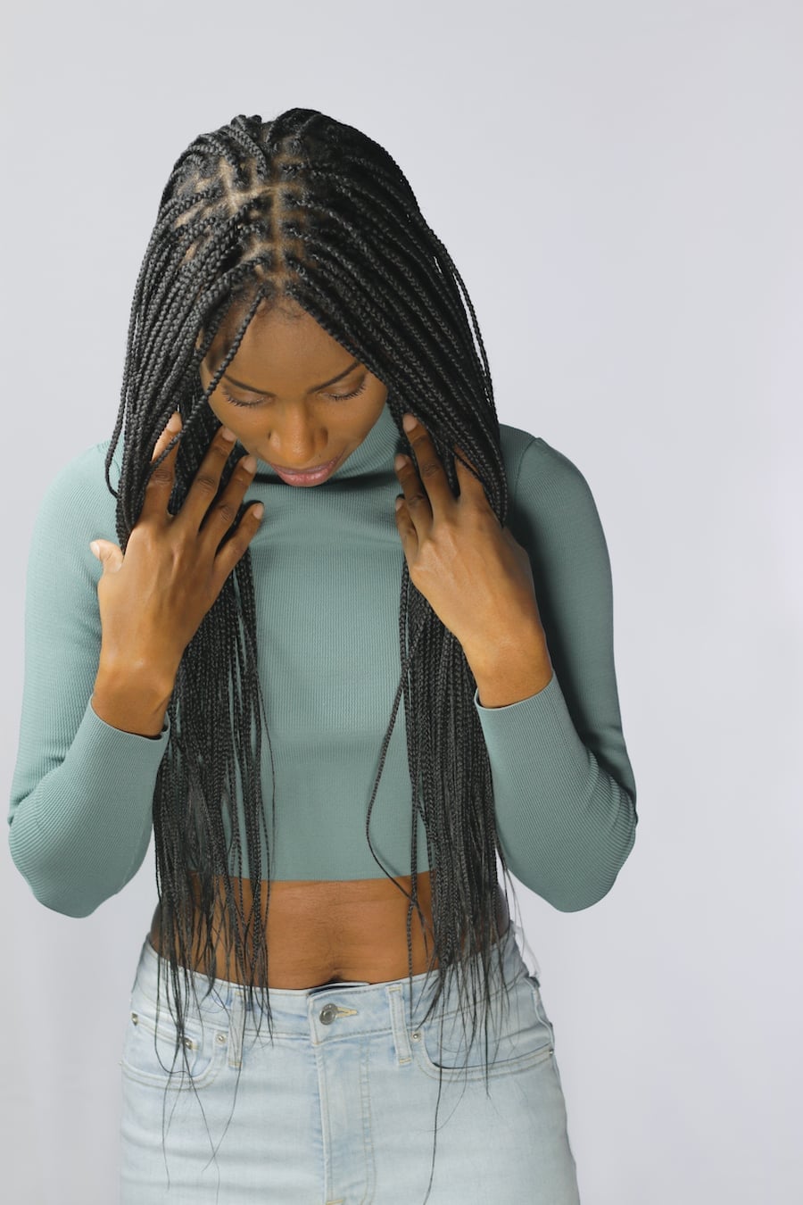 Long Thin Black Box Braids With Neat Parts Long Thin Black Box Braids With Neat Parts — Simple Knotless Box Braids