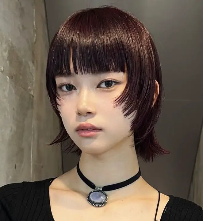 Collarbone Wolf Cut With Choppy Layers — Simple Korean Hair