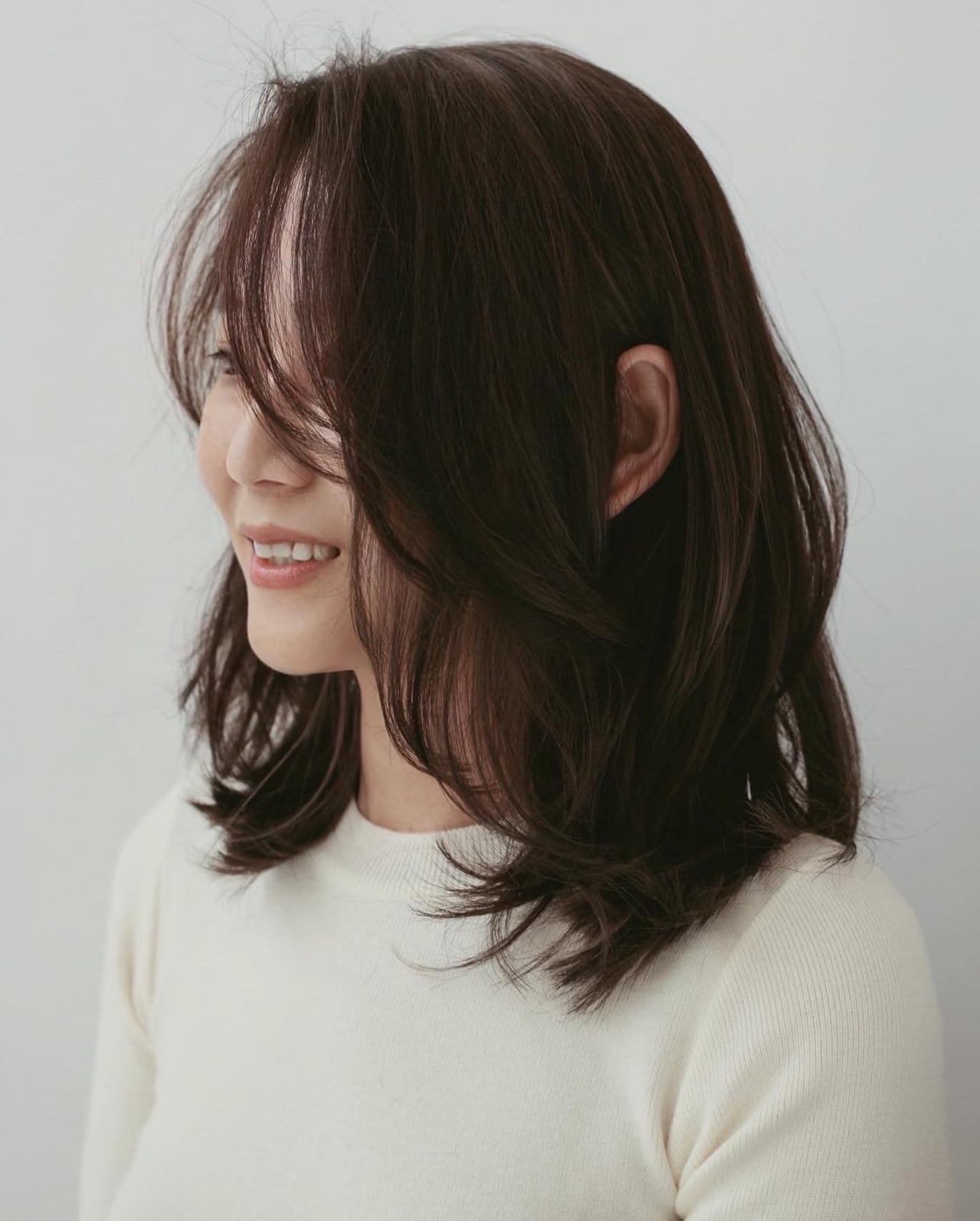 Collarbone Layers With Side Part — Simple Korean Hair
