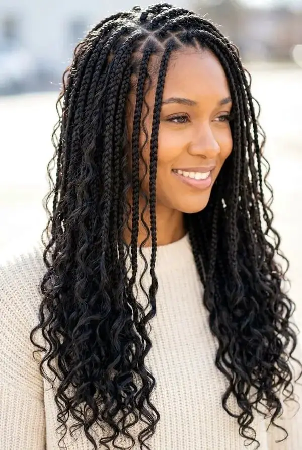 Black Knotless Braids With Defined Baby Hairs Black Knotless Braids With Defined Baby Hairs — Simple Large Knotless Braids