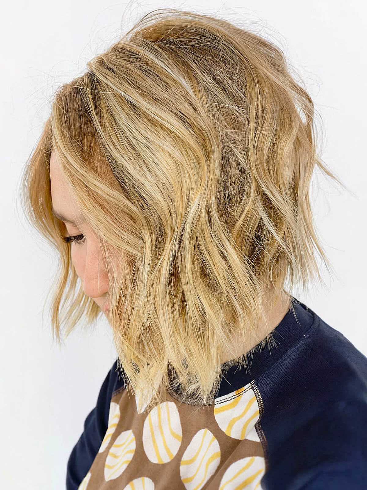 Collarbone Bob With Balayage — Simple Layer Bob