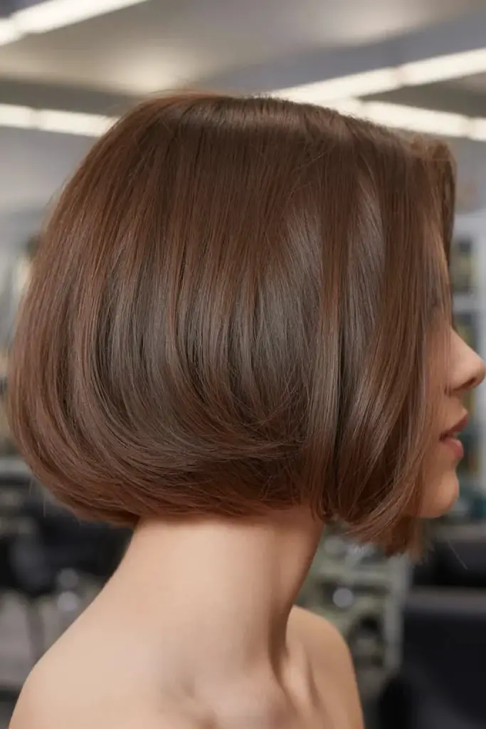 Collarbone Bob With Stacked Layers — Simple Layer Bob