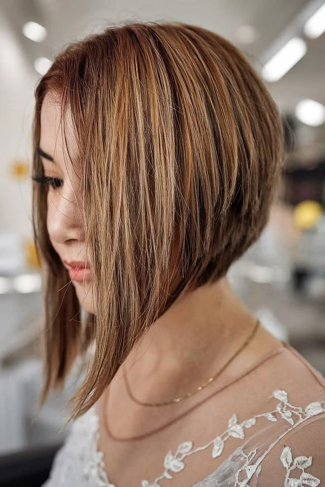 Inverted Bob With Sharp Angle Inverted Bob With Sharp Angle — Simple Layered Bob Hairstyles