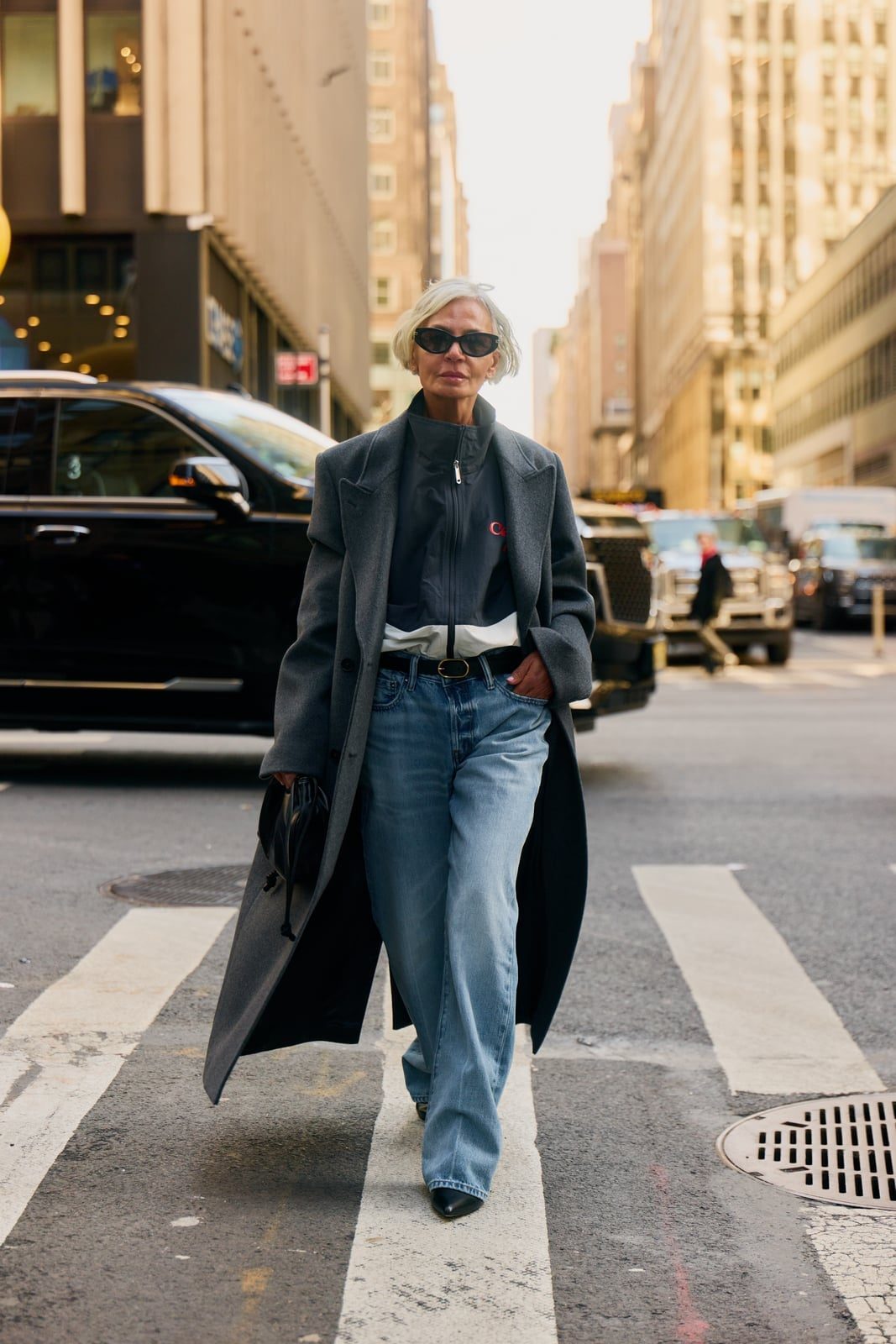 Long Gray Wool Coat With Zip-Up Jacket Long Gray Wool Coat With Zip-Up Jacket — Simple Layered Ideas