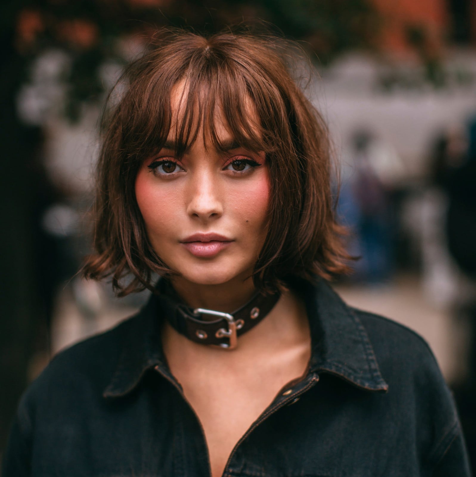 Simple Chin Bob With Blunt Bangs Simple Chin Bob With Blunt Bangs — Simple Lengths Bob