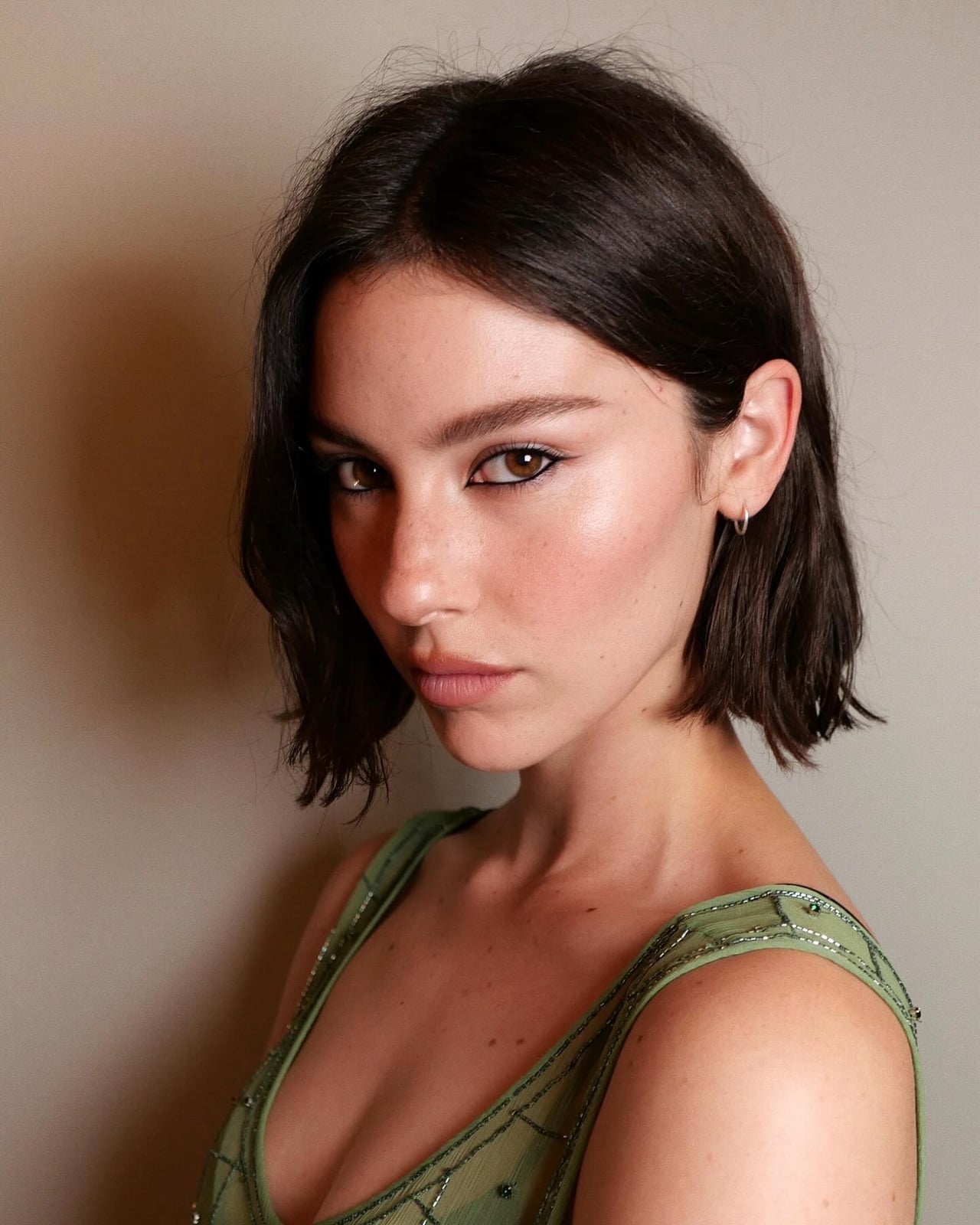 Textured Dark Brown Chin Bob Textured Dark Brown Chin Bob — Simple Lengths Bob