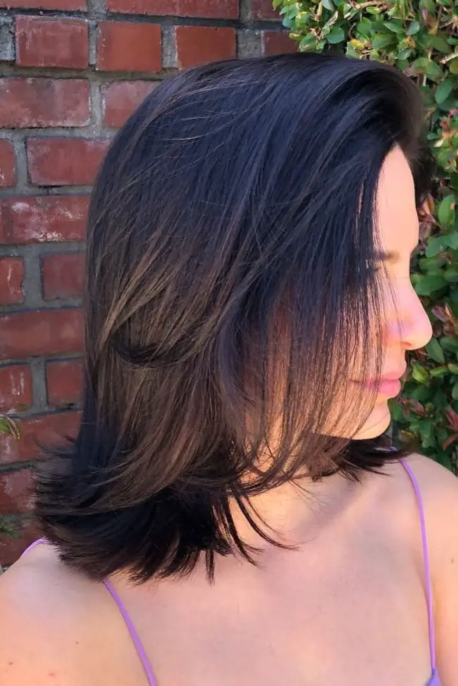 Shoulder Length Layered Lob Shoulder Length Layered Lob — Simple Lengths Haircut