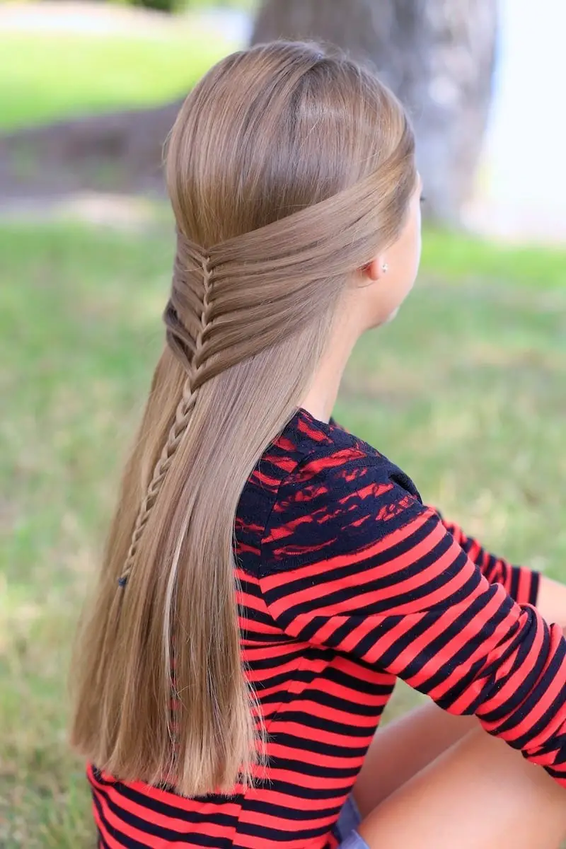 Partial Braid With Blowout Texture — Simple Little Girl Braids