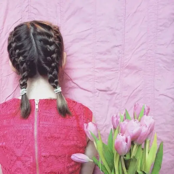 Simple Two Braids With Highlights — Simple Little Girl Braids