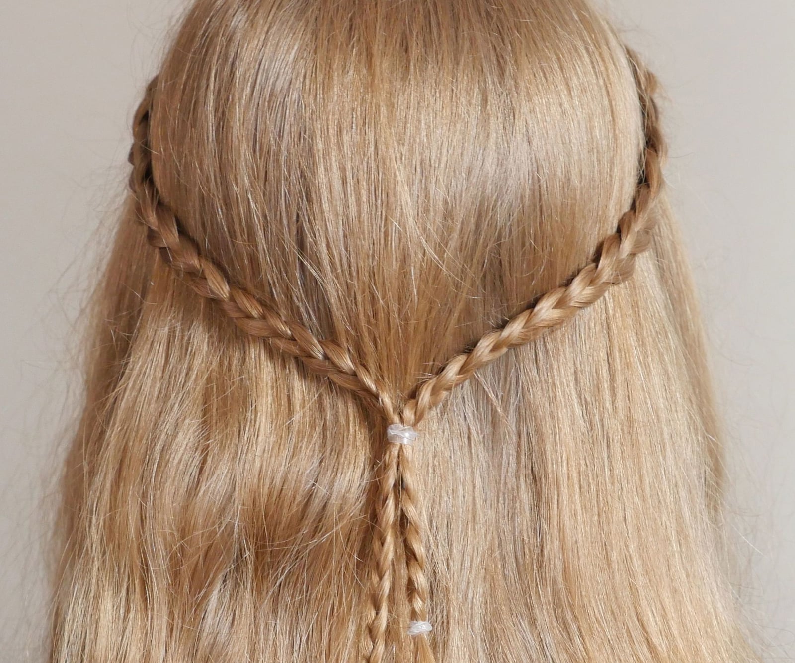 Blonde Hair With Heart Shape Braids — Simple Little Girl Braids