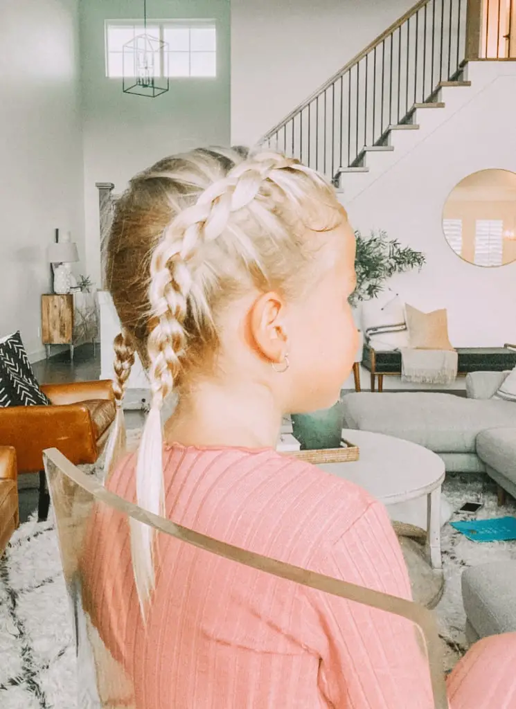 Shoulder Length Neat Pigtail Braids Shoulder Length Neat Pigtail Braids — Simple Little Girl Hairstyles