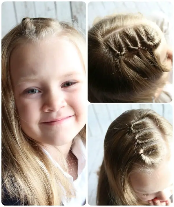 Shoulder Length Simple Braided Accent Shoulder Length Simple Braided Accent — Simple Little Girl Hairstyles