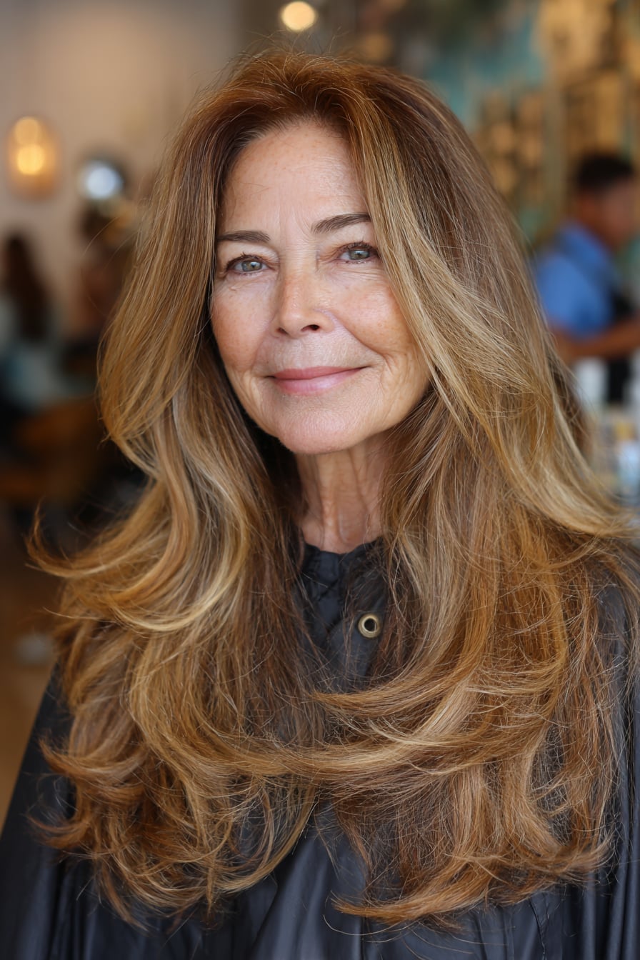 Mid-Back Wavy Honey Blonde Balayage Mid-Back Wavy Honey Blonde Balayage — Simple Long Haircuts
