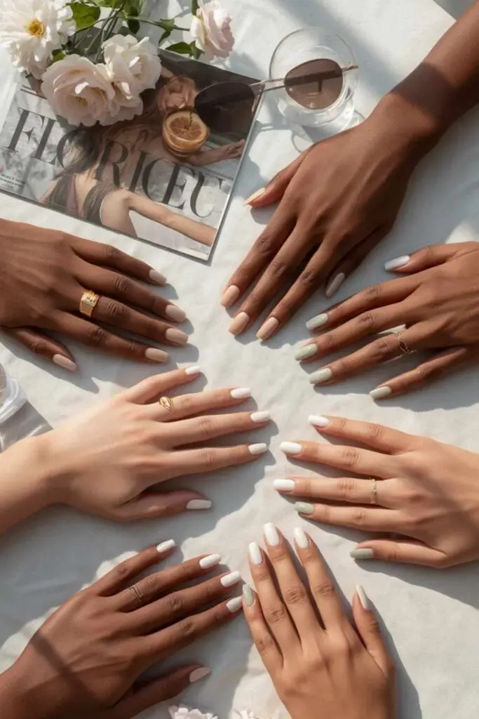 Mixed Shape Solid Glossy Nails Mixed Shape Solid Glossy Nails — Simple Looks Nail