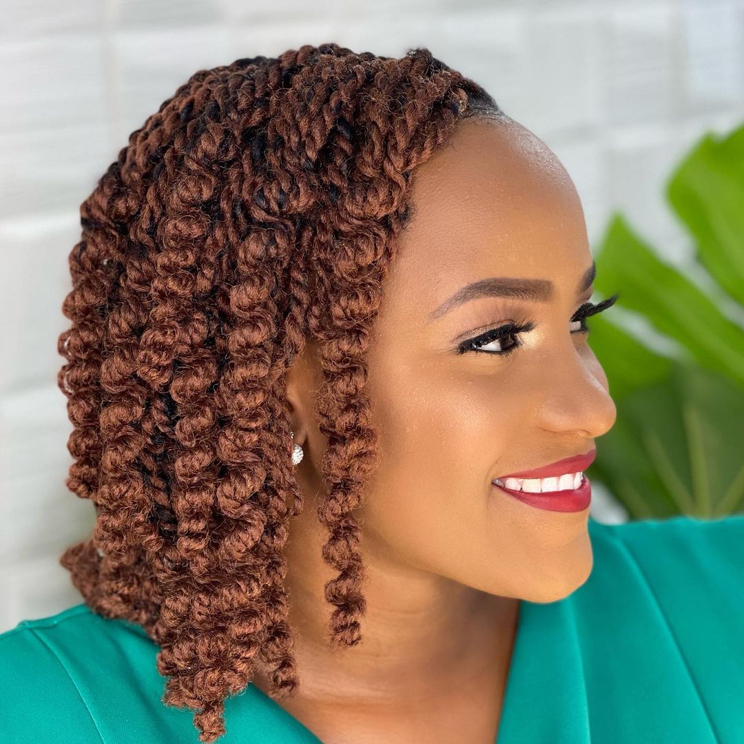 Short Chin Length Curly Twists — Simple Marley Twists Hairstyles
