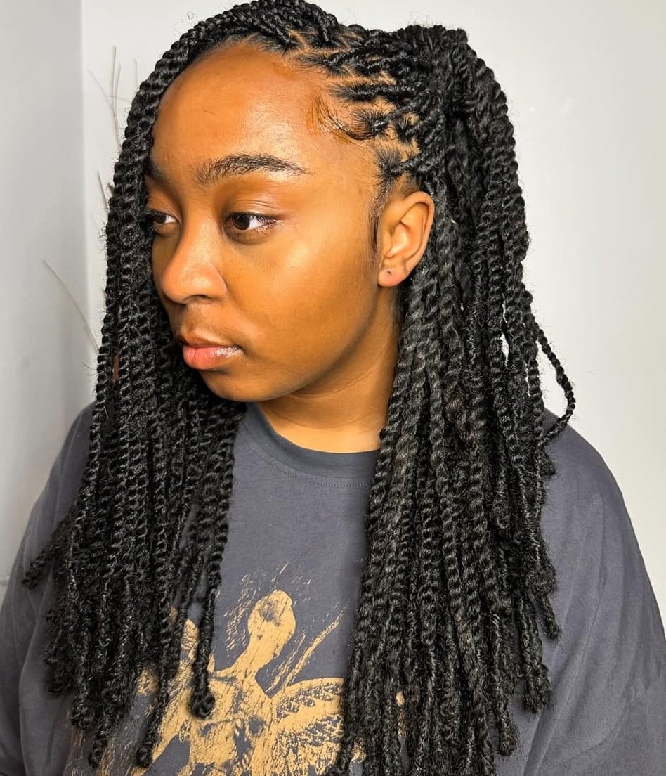 Mid-Back Wavy Twists With Volume and Length — Simple Marley Twists Hairstyles
