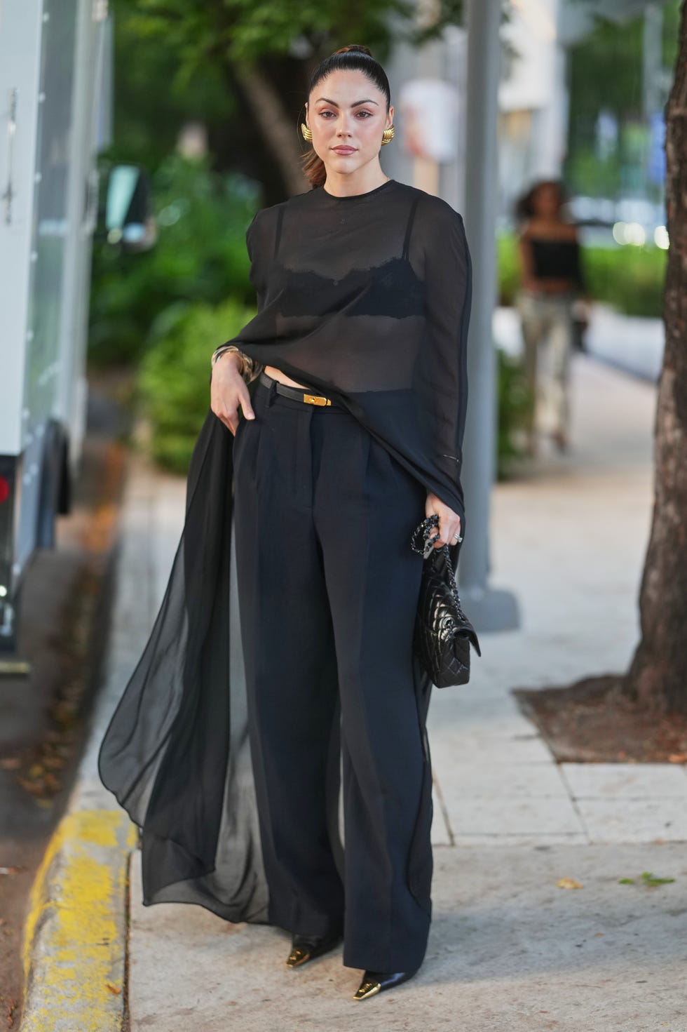 Sheer Black Top with Gold Accents Sheer Black Top with Gold Accents — Simple Mesh Top Outfits