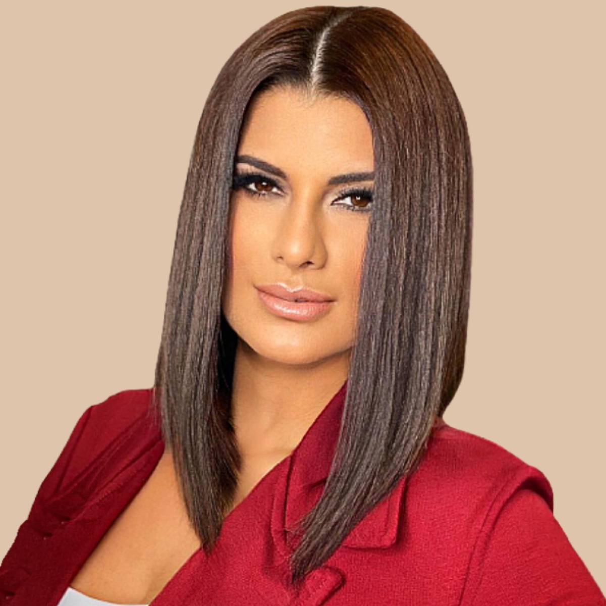 Collarbone Blunt Bob Dark Brown Collarbone Blunt Bob Dark Brown — Simple Middle Part Hair