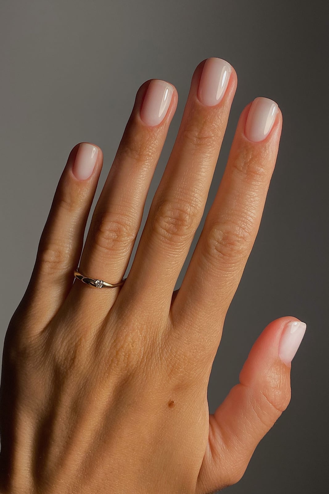 Sheer Milky Pink Short Oval Nails Sheer Milky Pink Short Oval Nails — Simple Milky White Nails