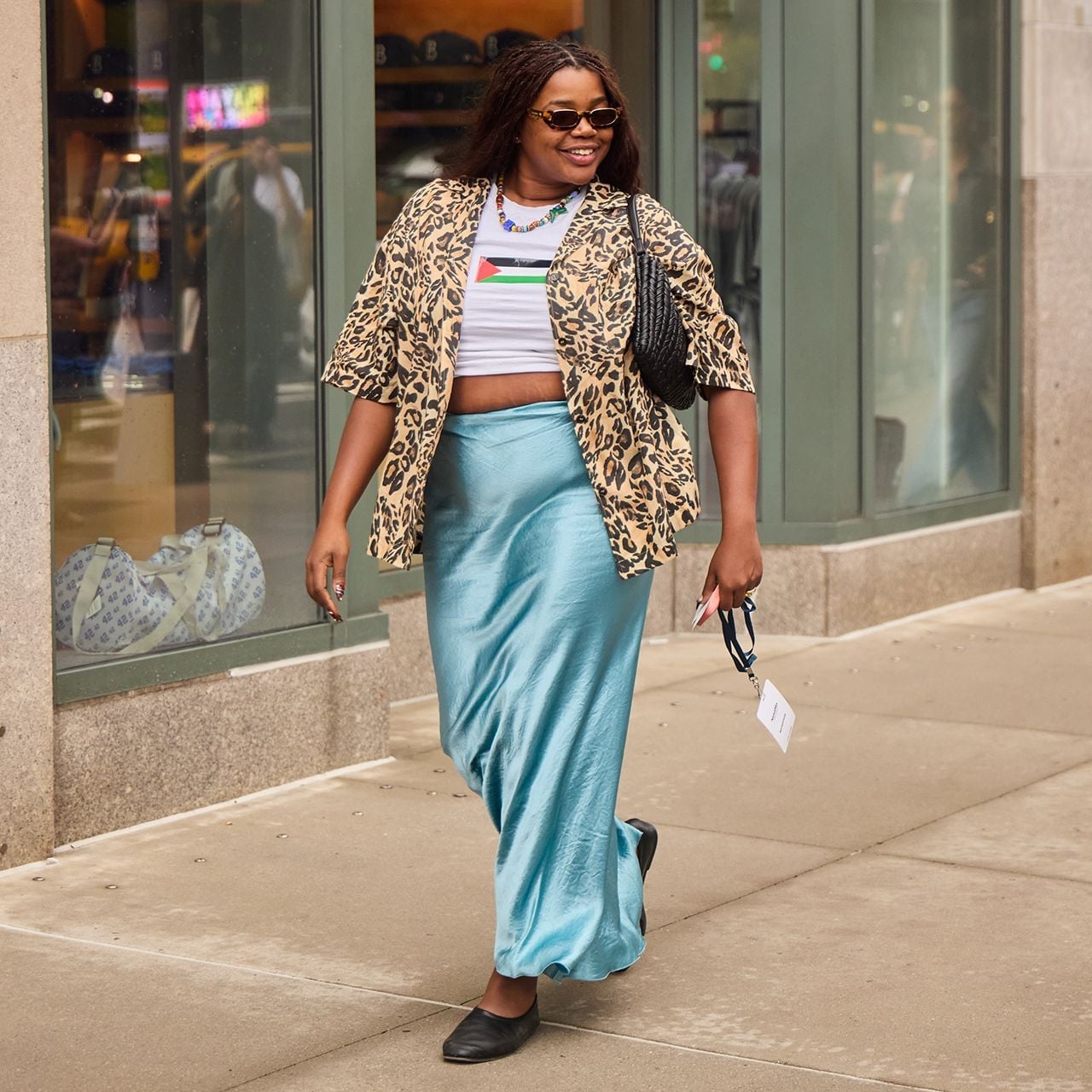Leopard Jacket Over Satin Maxi Skirt Leopard Jacket Over Satin Maxi Skirt — Simple Money Piece
