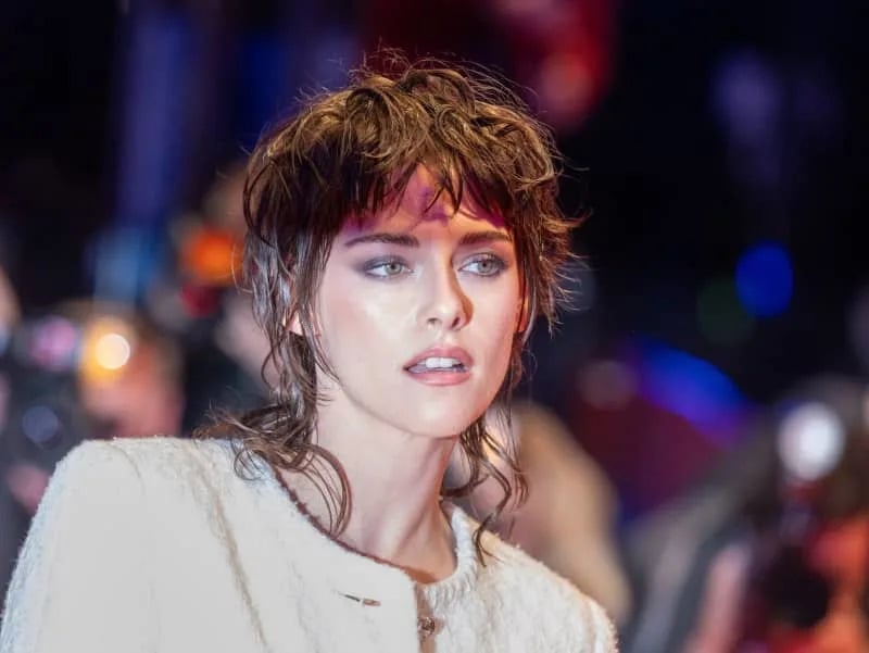 Dark Brown Mullet Wet Look With Choppy Bangs — Simple Mullet Hairstyles