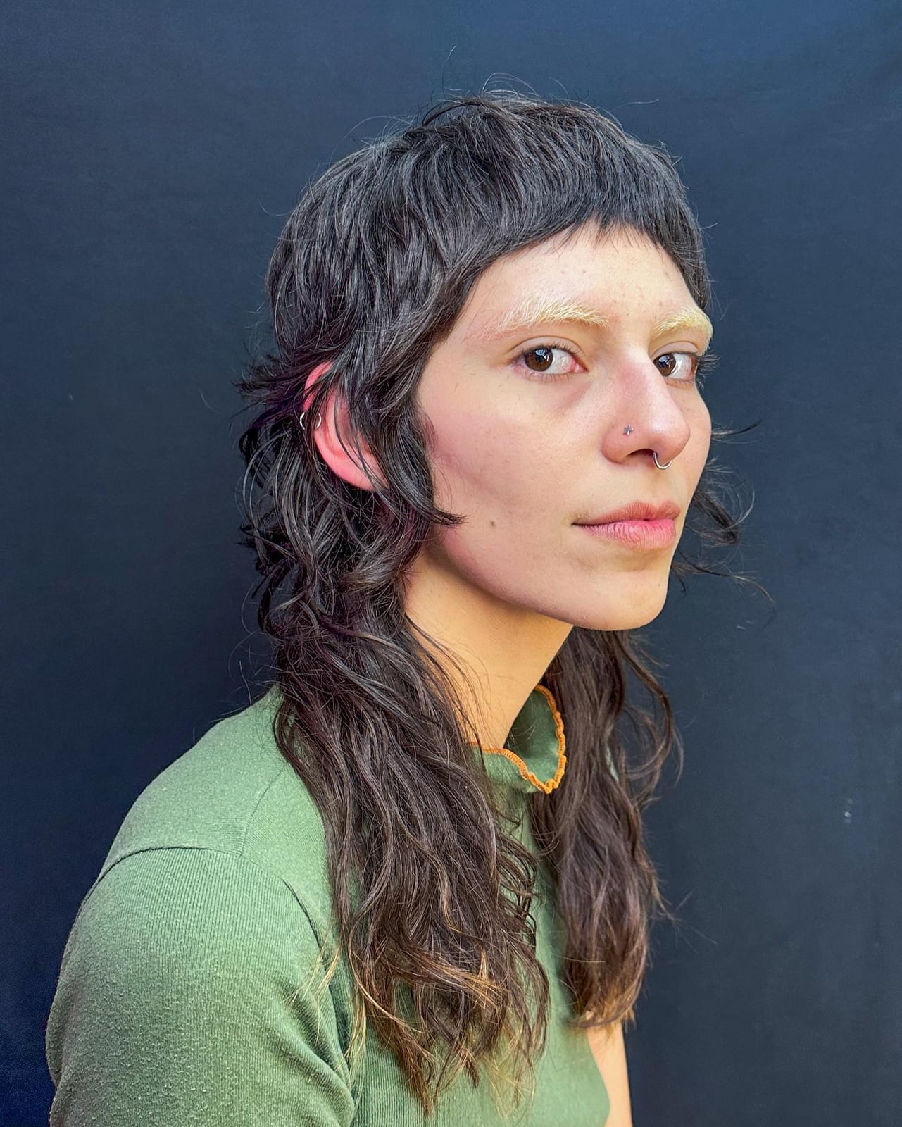 Dark Brown Mid-Back Mullet With Face-Framing Layers — Simple Mullet Hairstyles