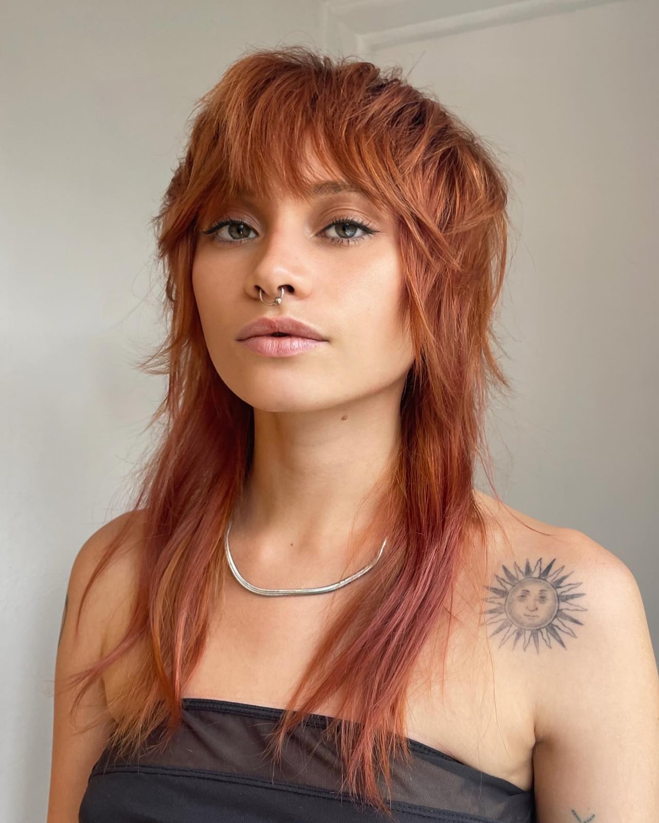 Copper Mullet With Pink Highlights — Simple Mullet Hairstyles
