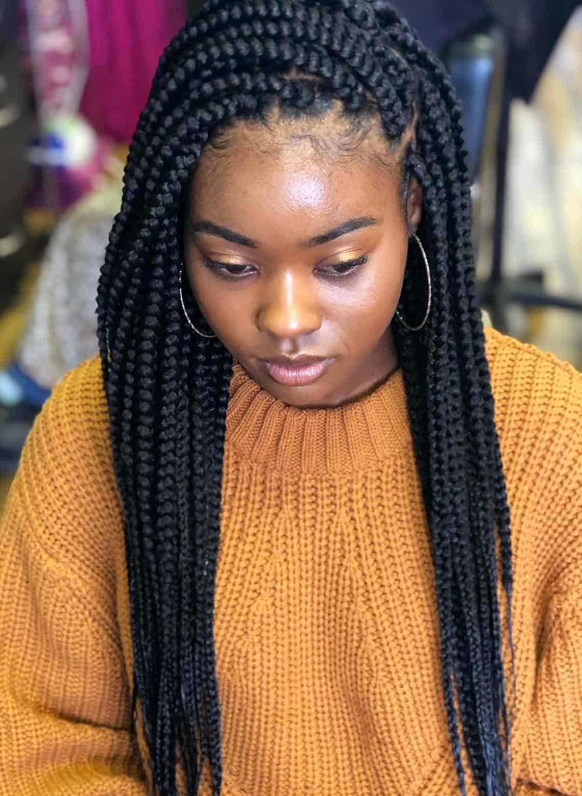 Long Uniform Coily Box Braids Long Uniform Coily Box Braids — Simple Natural Braids
