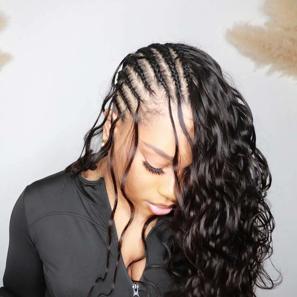 Cornrows With Extensions To Shoulder Cornrows With Extensions To Shoulder — Simple Natural Braids