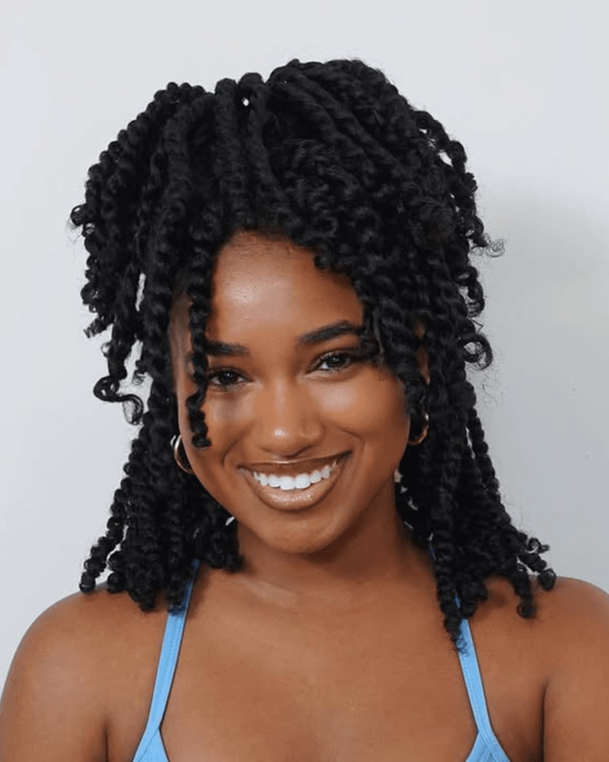 Shoulder Length Short Twists With Volume — Simple Natural Hair Twists