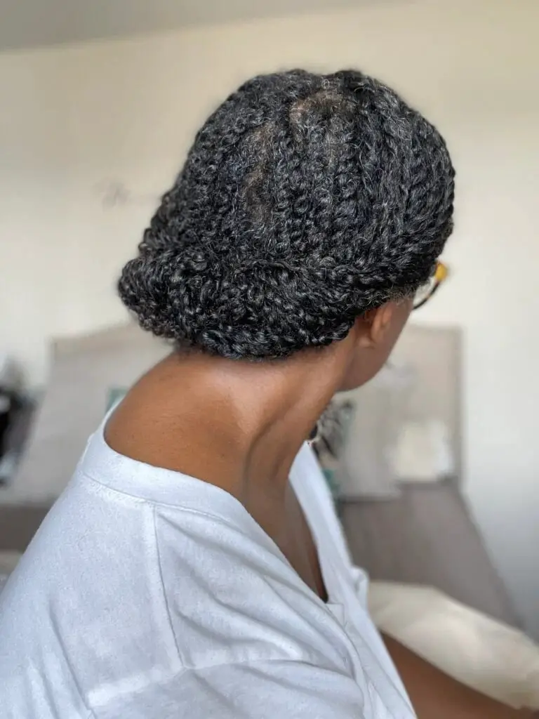 Diagonal Flat Twists With Gold Beads and Twisted Updo — Simple Natural Hair Twists