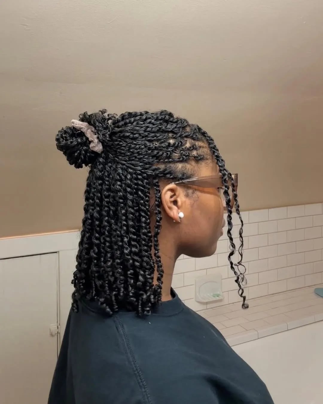 Dense Mini Twists With Wispy Bangs — Simple Natural Hair Twists