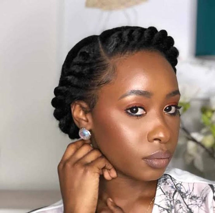 Chin Length Twists With Coiled Ends — Simple Natural Twists