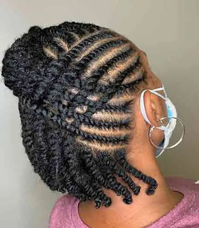 Chin Length Flat Twists and Braids — Simple Natural Twists