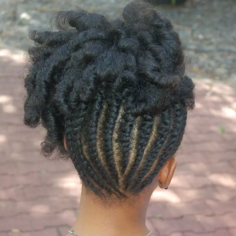 Flat Twists Into Loose Curls Back View — Simple Natural Twists