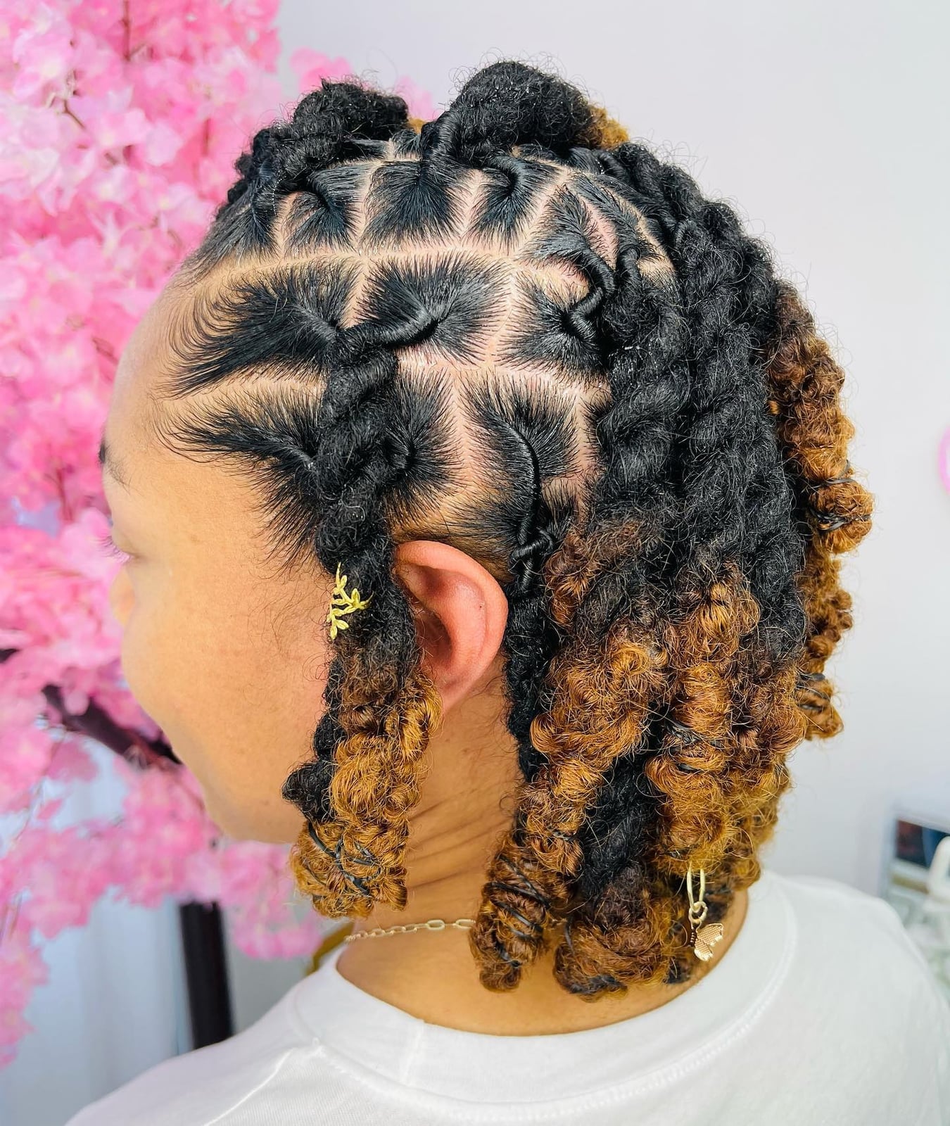 Twisted Updo With Geometric Parting — Simple Natural Twists